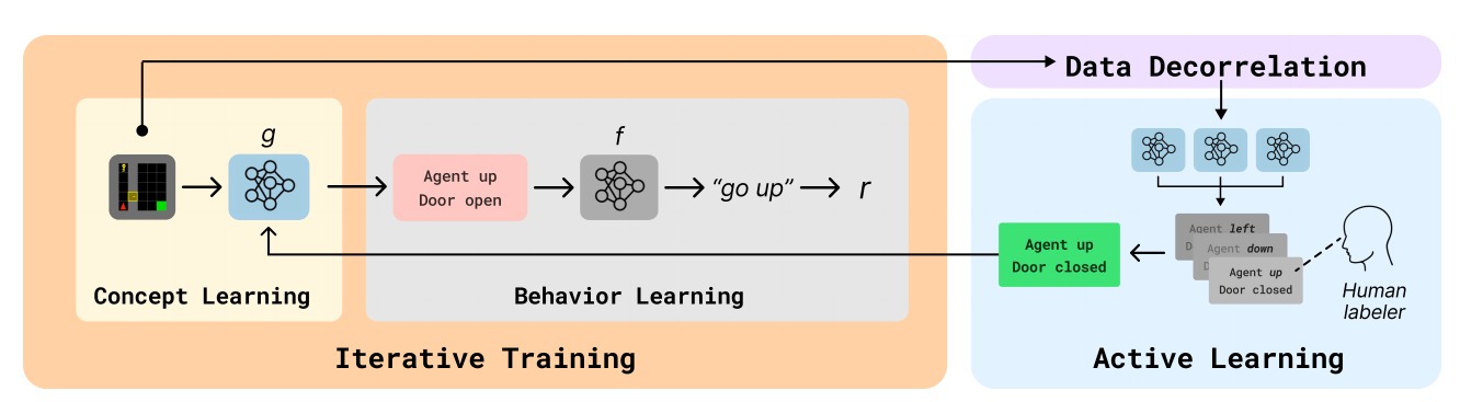 LICORICE iterative concept and behavior learning with data decorrelation and active learning